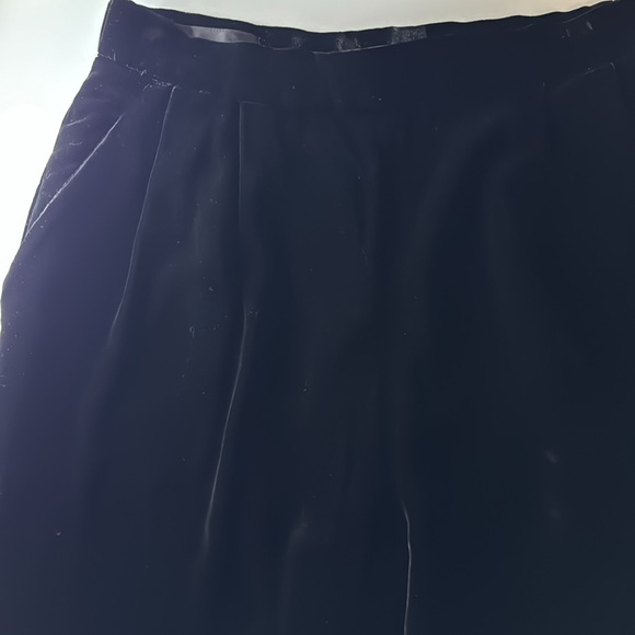 Vintage Classiques Entier black velvet wide leg lined pants M - Picture 6 of 14